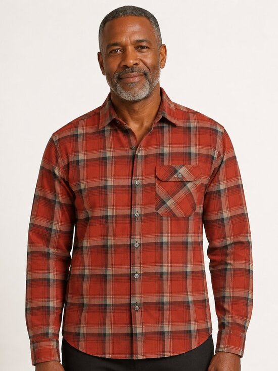 Howler Brothers Other - Howler Brothers Orange Plaid Flannel Button Up Outdoor Shirt Mens Sz L